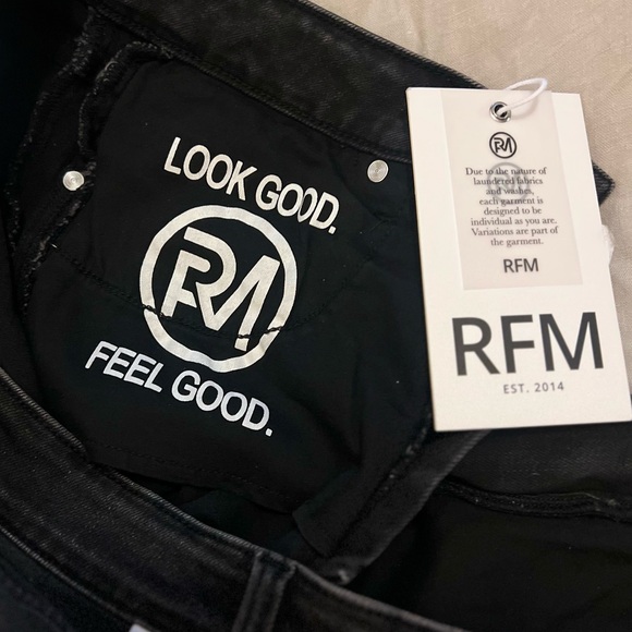 NWT RFM Mia High Rise Black Tummy Control Side Panel Bootcut Jeans - Picture 15 of 15
